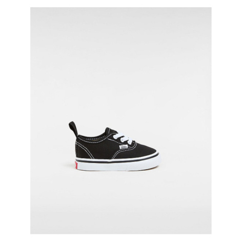 VANS Toddler Authentic Elastic Lace Shoes Black/true White) Toddler Black, Size