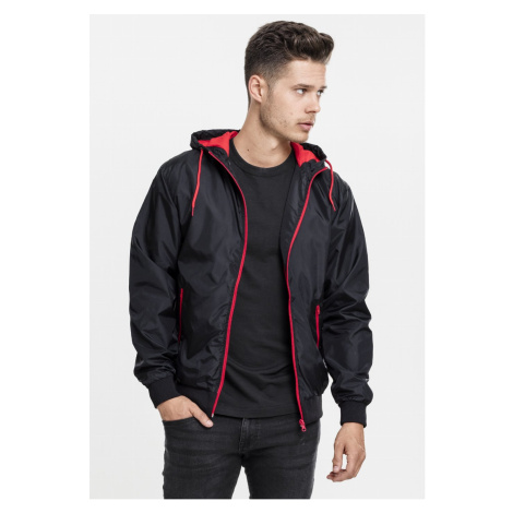 Pánská bunda // Urban Classics Contrast Windrunner blk/red