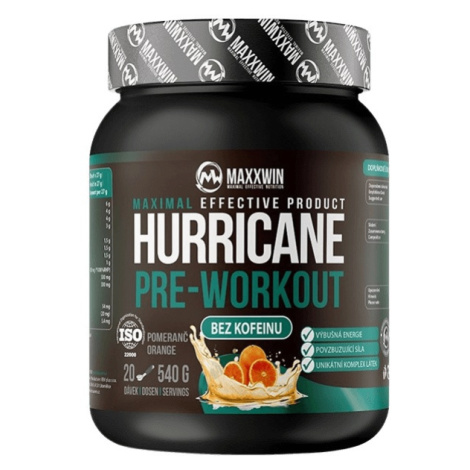 MAXXWIN Hurricane Pre-Workout NO Caffeine 540 g - višeň