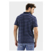 Polokošile camel active polo stripe indigo