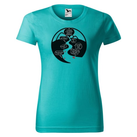DOBRÝ TRIKO Vtipné dámské vodácké tričko NA ŘECE Barva: Emerald