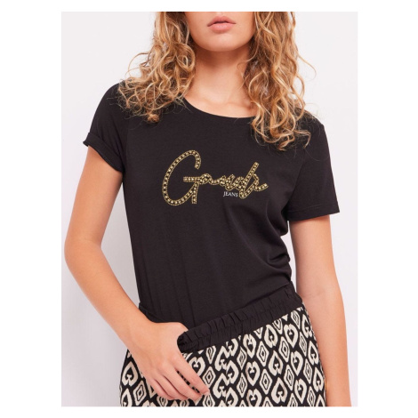 GAUDI Golden Logo Black tričko Gaudí