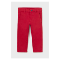 Kojenecké kalhoty Mayoral červená barva, hladké