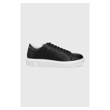 Kožené sneakers boty Armani Exchange černá barva, XUX123 XV534 00002