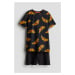 H & M - Bavlněné žerzejové pyžamo - černá