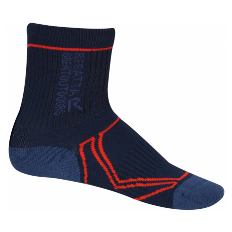 Chlapecké ponožky Regatta TREKTRAIL červená/modrá