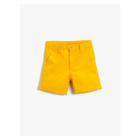 Koton Above the Knee Shorts With Pockets With Button