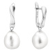 Gaura Pearls Stříbrné náušnice s bílou kasumi like perlou, stříbro 925/1000 SK24103EL Stříbrná B
