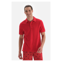 Dagi Red Towel Polo Neck T-Shirt