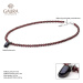 Gaura Pearls Korálkový náhrdelník Luz - keshi perla, granát, stříbro 925/1000 214-37 Červená 40 