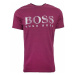 Hugo Boss Hugo Boss pánské fialové tričko UPF50+ s nápisem