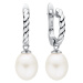 Gaura Pearls Stříbrné náušnice s bílou 8-8.5 mm perlou Maya, stříbro 925/1000 SK22515EL Bílá