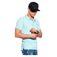 Ombre Pánské basic polo tričko Douglas mátová Modrá