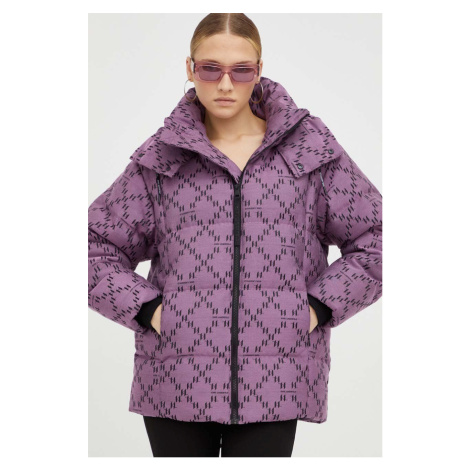 Péřová bunda Karl Lagerfeld dámská, fialová barva, zimní