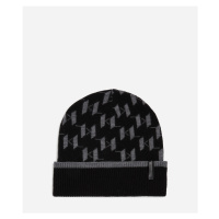 Čepice karl lagerfeld k/monogram beanie black