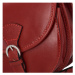 Malá kožená crossbody kabelka Hedvika, červená