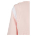 Girls Inset College Sweat Jacket - pink/white
