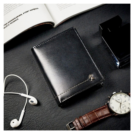 Pánská kožená peněženka Rovicky N4-CMC černá