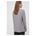 Vlněná bunda Calvin Klein šedá barva, oversize, hladká