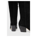 Semišové boty MICHAEL Michael Kors Harlow dámské, černá barva, na podpatku