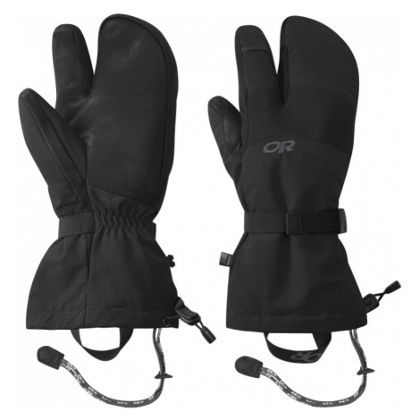 Pánské rukavice OR Men's Highcamp 3-Finger Gloves Černá Outdoor Research
