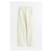 H & M - Široké kalhoty cargo - bílá