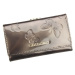 Luxusní dámská kožená lakovaná peněženka Flor , šedá