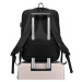 Unisex multifunkční batoh s USB portem KONO Richie - černý - 23L