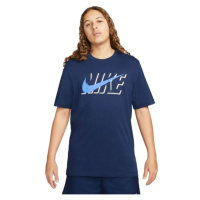 Nike SPORTSWEAR SWOOSH BLOCK Pánské tričko, tmavě modrá, velikost