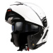 Moto přilba SENA Impulse s integrovaným Mesh headsetem Shine White lesklá bílá