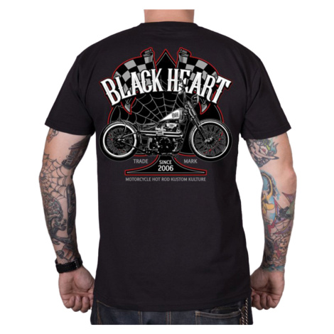 Triko BLACK HEART Chopper Race černá BLACKHEART