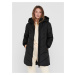 Černý zimní prošívaný kabát Jacqueline de Yong