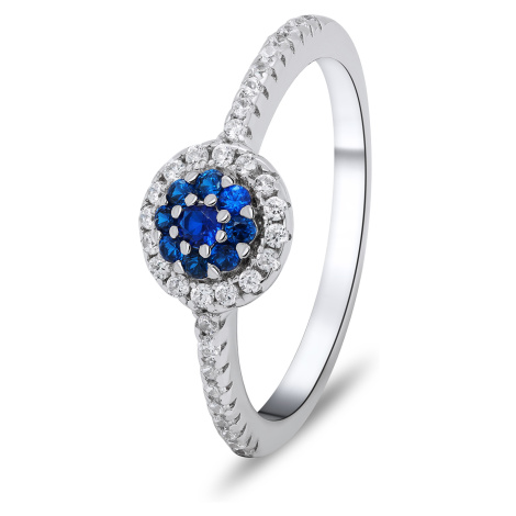 Brilio Silver Nádherný stříbrný prsten se zirkony RI030W