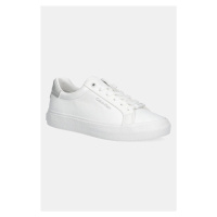 Sneakers boty Calvin Klein VULC LACE UP TEXTURE FOX - LTH bílá barva, HW0HW02439