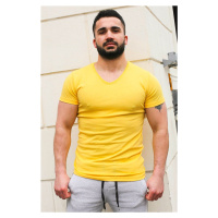 Madmext Plain Basic Yellow T-Shirt 3005