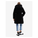 Černý dámský zimní kabát s kožíškem Desigual Sundsvall