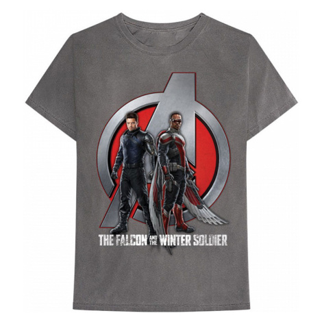 Marvel Comics tričko, Falcon &amp; Winter Soldier A Logo Grey, pánské RockOff