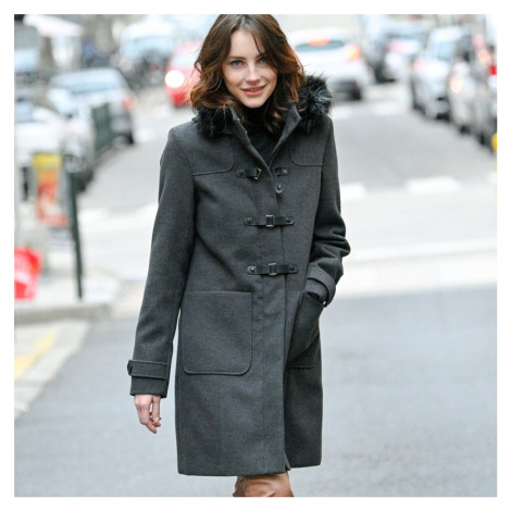Jednobarevný kabát duffle-coat s kapucí Blancheporte