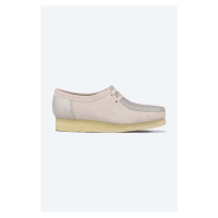 Semišové mokasíny Clarks Originals Wallabee na plochém podpatku, 26156540