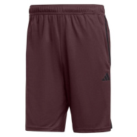 adidas TRAIN ESSENTIALS PIQUÉ 3-STRIPES SHORTS Pánské tréninkové kraťasy, vínová, velikost