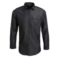 Premier Workwear Pánská džínová košile PR222 Black Denim