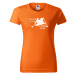 DOBRÝ TRIKO Vtipné dámské tričko s potiskem Co se stane na vodě Barva: Oranžová