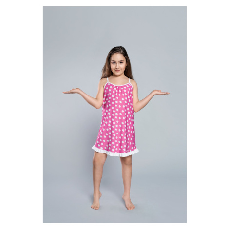Dívčí košile Alka s úzkými ramínky - růžový potisk Italian Fashion