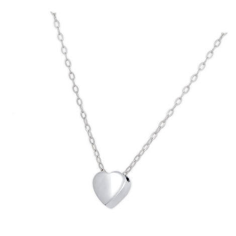 Brilio Silver Půvabný stříbrný náhrdelník Srdce 473 001 01774 04