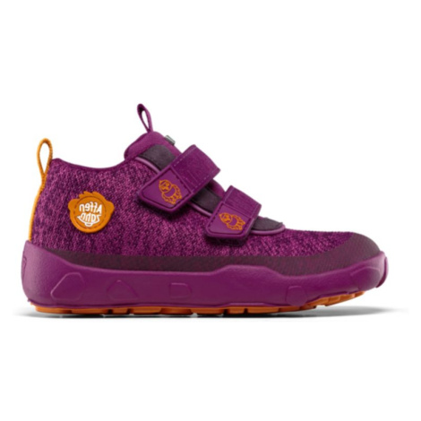 Affenzahn LOWBOOT KNIT HAPPY BIRD Berry Yellow Dětské celoroční barefoot boty