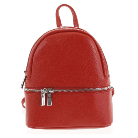 Dámský kožený batůžek červený - ItalY Rocme
