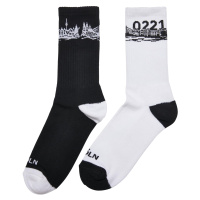 Major City 0221 Ponožky 2-balení černá/bílá