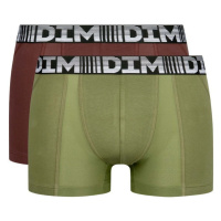 Pánské boxerky 2ks DIM COTTON 3D FLEX AIR BOXER 2x - DIM - green
