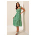 By Saygı Paisley vzorované viskózové šaty zelené