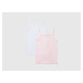 Benetton, Two Camisoles In Stretch Cotton
